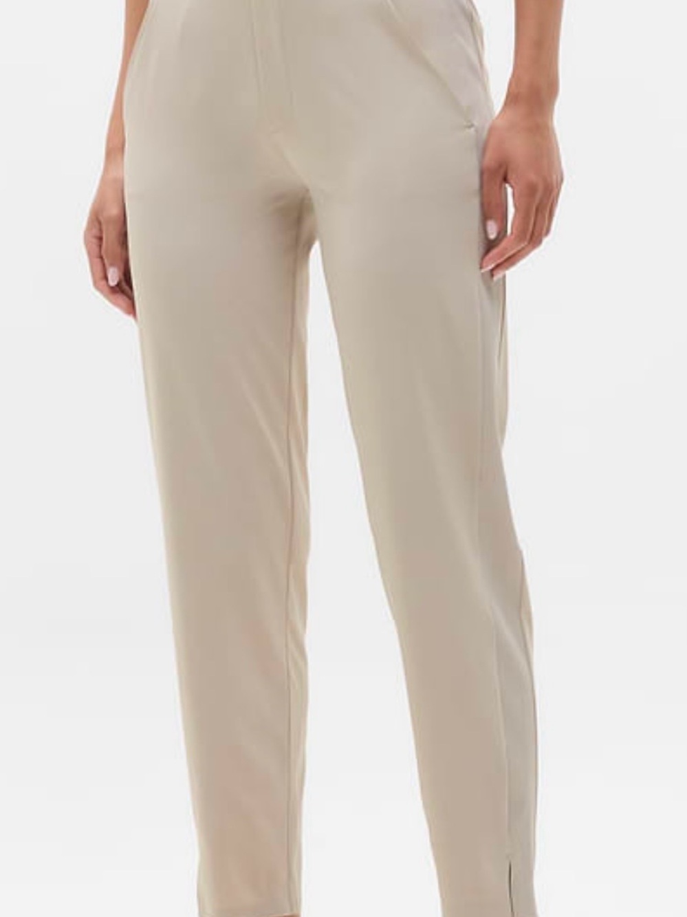Athleta Straight Leg Ankle Pants - Light Beige